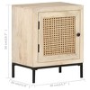 vidaXL Bedside Cabinet 15.7"x11.8"x19.7" Solid Mango Wood and Natural Cane - 4 of 4