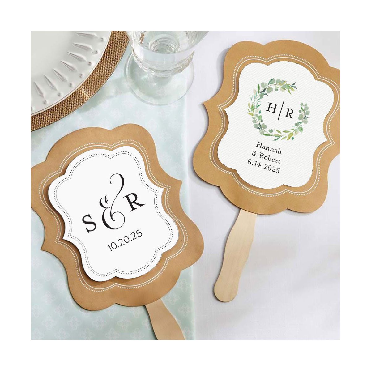 Kate Aspen Kraft Hand Fan (Set of 20) | 28258NA - thumbnail 3