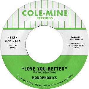 Monophonics & Kelly Finnigan - Love You Better / The Shape Of My Teardrops (Colored Vinyl) (vinyl 7 inch single) - 1 of 1