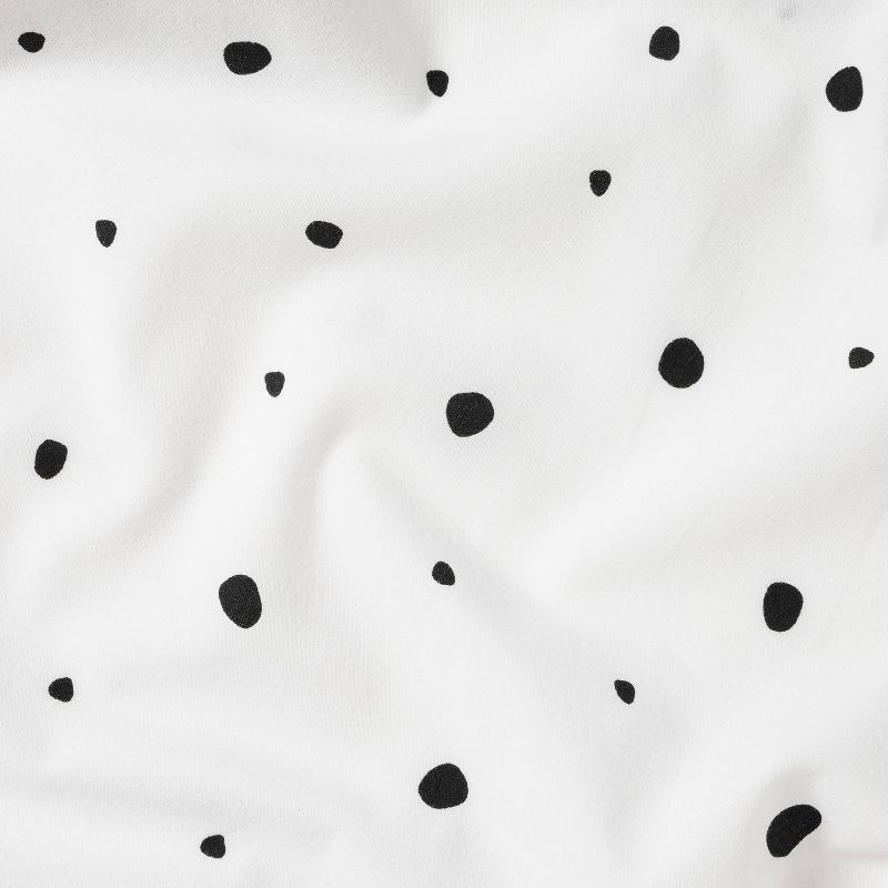 Fitted Crib Sheet Scatter Dot - Cloud Island&#8482; - Black/Cream, 5 of 7