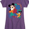 Girls' - Disney - Alphabet Mickey and Pluto Fitted Short Sleeve Graphic T-Shirt - 2 of 4