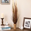 Northlight 34" Red Artificial Grass Plant in a Rope Pot - 2 of 4