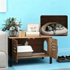 ORRD Cat Litter Box Enclosure Furniture with Tall Legs, Hidden Litter Box Cabinet with Scratching Mat & Vents, Modern Side Table - 4 of 4