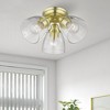 Livex Lighting Montgomery 3 - Light Flush Mount in  Satin Brass - 3 of 4