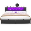 Aheaplus Bed Frame with LED Light and Charging Station - 3 of 4