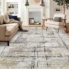 Machine Washable Rug Soft Modern Abstract Non-Slip Non-Shedding Neutral Farmhouse Rug for Living Room Bedroom - 2 of 4