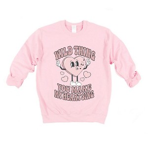 Simply Sage Market Women's Graphic Sweatshirt Wild Things Make My Heart Sing - 1 of 4