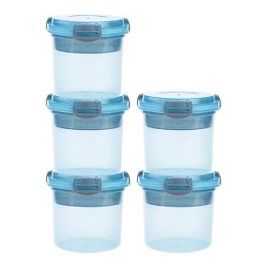 REGALWOVEN D Leakproof Plastic Food Container 4.6 x 4.6 x 4.2 Inch 5 Pcs - 1 of 4