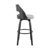 Armen Living Julius Bar Stool Gray and Walnut 30 in Seat Height - 4 of 4