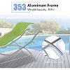 Patio Chaise Lounge Set of 3, Outdoor Reclining Pool Chairs with Side Tables All-Weather Sun Loungers for Poolside, Beach, Balcony - 3 of 4