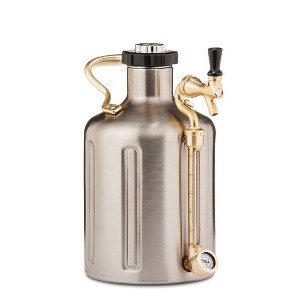 GrowlerWerks uKeg 128oz Pressurized Growler Mini Keg with Sightglass and Tap | Portable Insulated Stainless Steel For Carbonated Beverages - 1 of 4