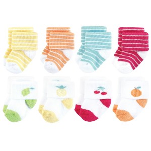 Hudson Baby Cotton Rich Newborn and Terry Socks, Fruity - 1 of 4