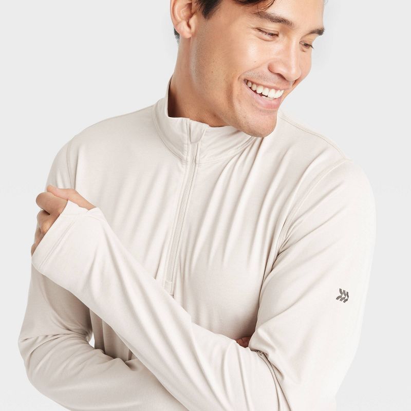 Men's Lightweight ¼ Zippered Athletic Top - All In Motion™, 3 of 4