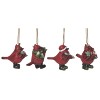 Transpac Resin 3 in. Multicolored Christmas Dressy Cardinal Ornament Set of 4 - 3 of 4