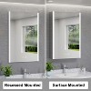 LED Medicine Cabinet with Mirror,Surface or Recessed Mount,Defogger,Memory Function,3-Color Lighting,USB&Outlet,Dimmer,and Storage Shelf - 3 of 4