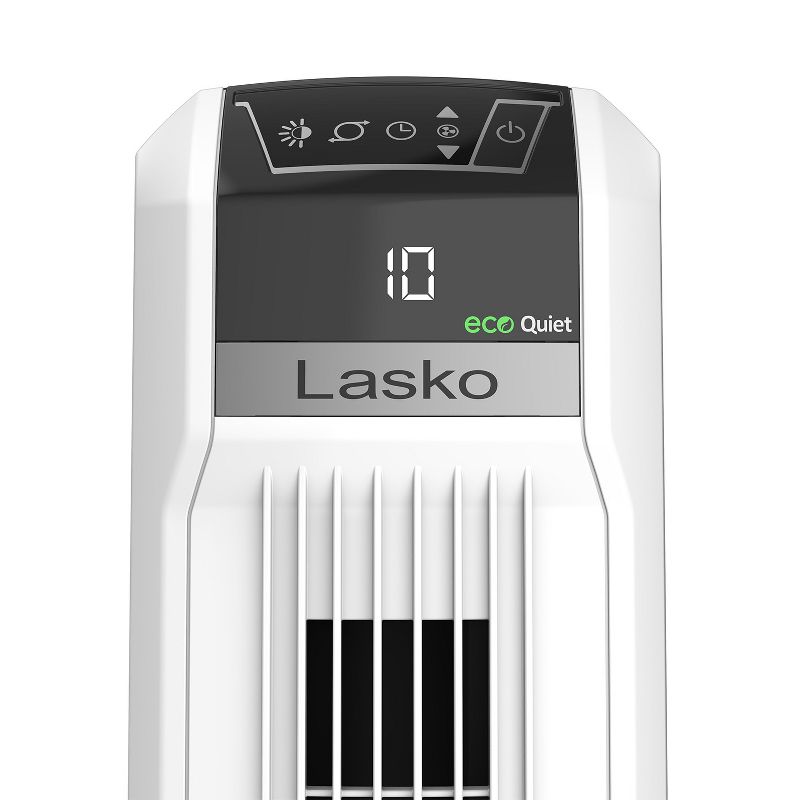 Lasko Portable Electric 42 Inch Tall Oscillating Tower Fan with 12 Speeds, Remote, Nighttime Mode, Auto Off Timer for Living Rooms or Bedroom, White, 3 of 7