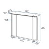 KTMBDW Modern Living Room Console Table, Modern Side Coffee Table withTempered Glass Top and Metal Leg, Narrow/Black - 3 of 4