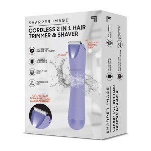 Sharper Image Cordless 2-in-1 Hair Trimmer & Shaver - Purple - 1 of 2