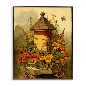 Stupell Industries Bees & Floral Architecture Framed Giclee Art - 1 of 4