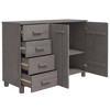 vidaXL Sideboard HAMAR Light Gray 44.5 in.x15.7 in.x31.5 in. Solid Wood Pine - 3 of 4