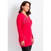 Avenue Women's Plus Size Embellished V-Neck Tunic - 4 of 4