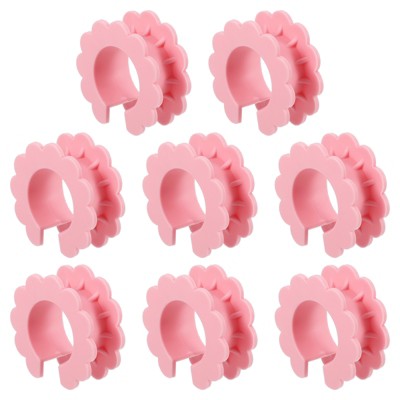 Unique Bargains Windproof Silicone Anti-Drop Flexible Clothes Hanger Fixing Buckle 8 Pcs
