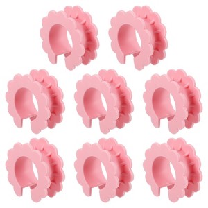 Unique Bargains Windproof Silicone Anti-Drop Flexible Clothes Hanger Fixing Buckle 8 Pcs - 1 of 3