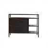 Cat Litter Box Enclosure Furniture, Hidden Litter Box Cabinet with Metal Frame, Wooden Enclosed Cat Washroom House End Table  for Livingroom, Hallway - 3 of 4