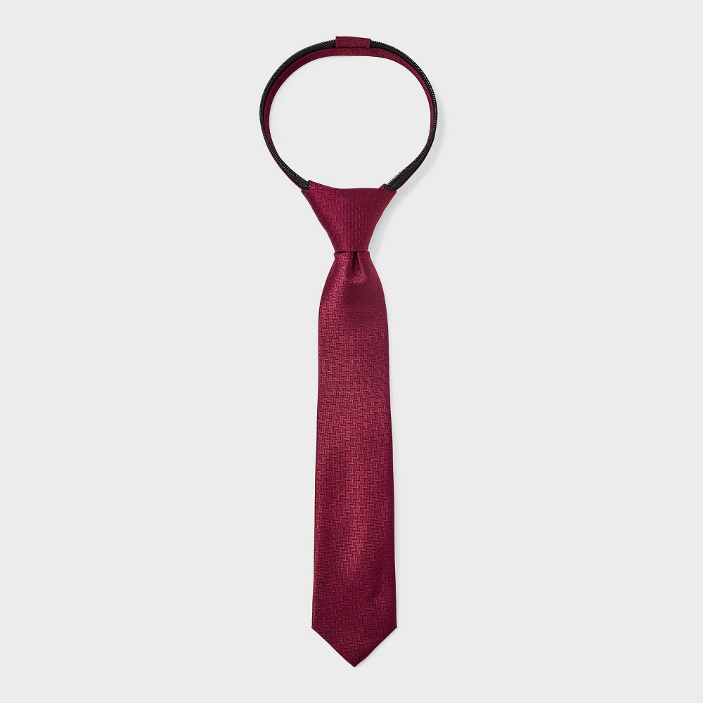 Boys' Woven Zip Necktie - Cat & Jack™ Red M/L