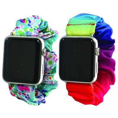 Olivia Pratt Printed Elastic Strap Apple Watch Band - Black Green