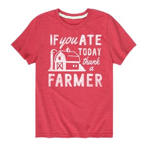 Boys' - Country Casuals - If You Ate Today Farmer Short Sleeve Graphic T-Shirt - 1 of 4