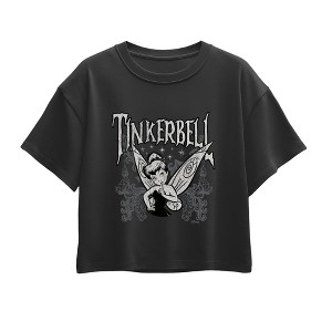Girls' Tinker Bell Gothic Tink Short Sleeve Boxy Graphic T-Shirt