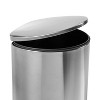 Honey-Can-Do 40L Semi Round Stainless Steel Step Trash Can - 2 of 4