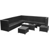vidaXL Patio Furniture Set 8 Piece Sectional Sofa with Cushions Poly Rattan - 3 of 4