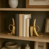 Decorative Banana Book Ends for Home Decor - Sculptural Book Accessories for Office Spaces, Desk Decor and Home Library - Set of 2, 11", Gold - 2 of 4