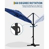 10FT Outdoor Cantilever Umbrella Patio Umbrella with Base Included Market Sun Shade Windproof Offset Umbrella with 360-Degree Rotation - 4 of 4