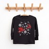 Santa Sleigh Glitter - Kids Youth Long Sleeve Tee and Kids Toddler Long Sleeve Tee - 3 of 3
