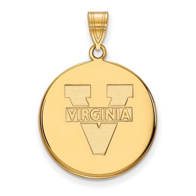 Black Bow Jewelry 10k Yellow Gold Virginia Wahoos NCAA Large Pendant