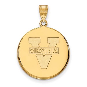 Black Bow Jewelry 10k Yellow Gold Virginia Wahoos NCAA Large Pendant - 1 of 3