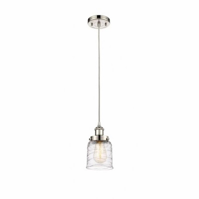 Bell - 1 Light Cord Hung Mini Pendant In Industrial Style-10 Inches Tall and 5 Inches Wide