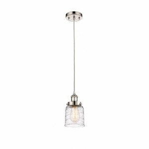 Bell - 1 Light Cord Hung Mini Pendant In Industrial Style-10 Inches Tall and 5 Inches Wide - 1 of 1