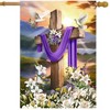 Briarwood Lane House Flag 40x28 For Outdoor Easter Sunrise Cross For Easter House Flag - 2 of 4