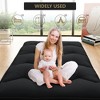 Twin Size Black Japanese Futon Floor Mattress – Roll-Up Sleeping Bed for Adults & Kids, Perfect for Camping Trips & Guest Rooms - 4 of 4