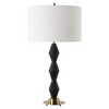 Uttermost Threefold Black Stone Table Lamp - 4 of 4