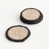 Plum & Post Jute Coasters, Set of 4 - Natural/Black - Durable & Stylish - 3 of 4