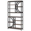 Resenkos Bookshelf, Bookcase Standing Shelf Unts,77" Bookshelf, Industrial 8-Tier Etagere Bookcase Open Display Shelves Brown - 2 of 4