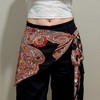 Anna-Kaci Women's Paisley Print Tie Waist Scarf Belt with Asymmetrical Draped Hem and Boho Wrap Design 94.5 - Red - 2 of 4