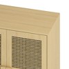 Okak Rustic Sideboard Storage Cabinet with Rattan Mesh Doors, Wooden Buffet Cabinet for Kitchen/Dining Room/Hallway - 3 of 4