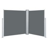 vidaXL Patio Retractable Double Side Awning 66.9 in.x236.2 in. Anthracite - 2 of 4
