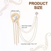Unique Bargains Bouquet Coat Hat Bag Hanging Fashion Round Gem Tassel Chain Brooch Pins 1 Pc - 2 of 4